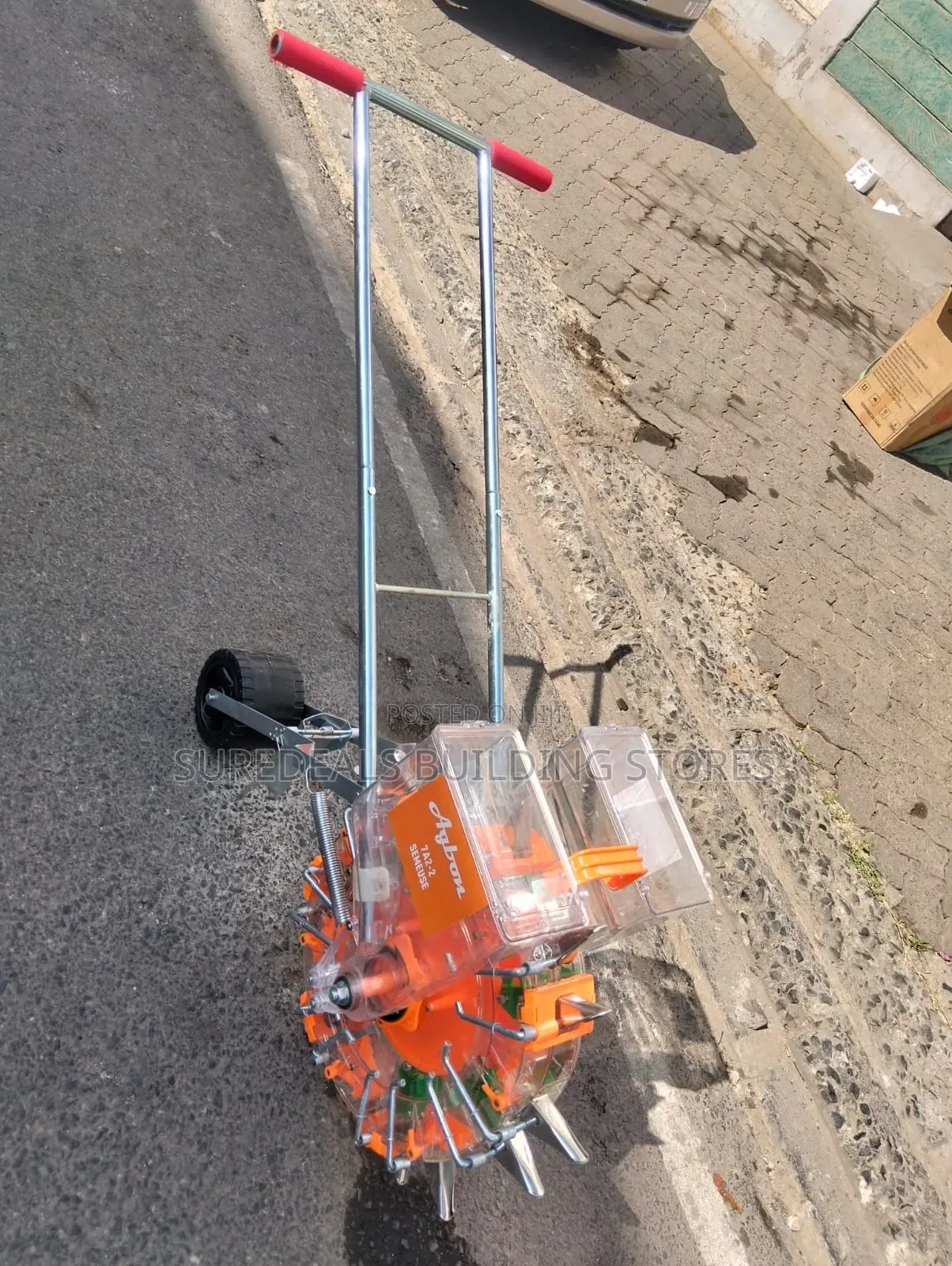 Manual Hand-push Seed And Fertilizer Planter.