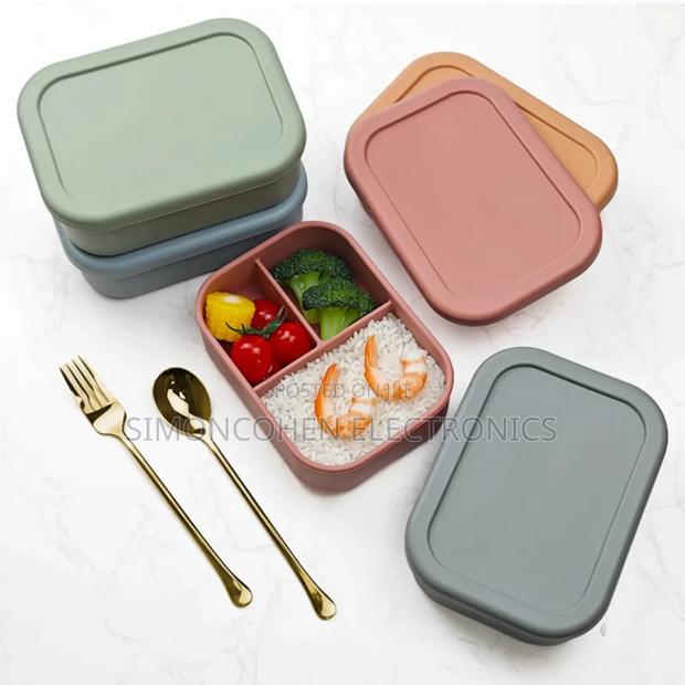 Partitioned Silicone Lunch Box - main view