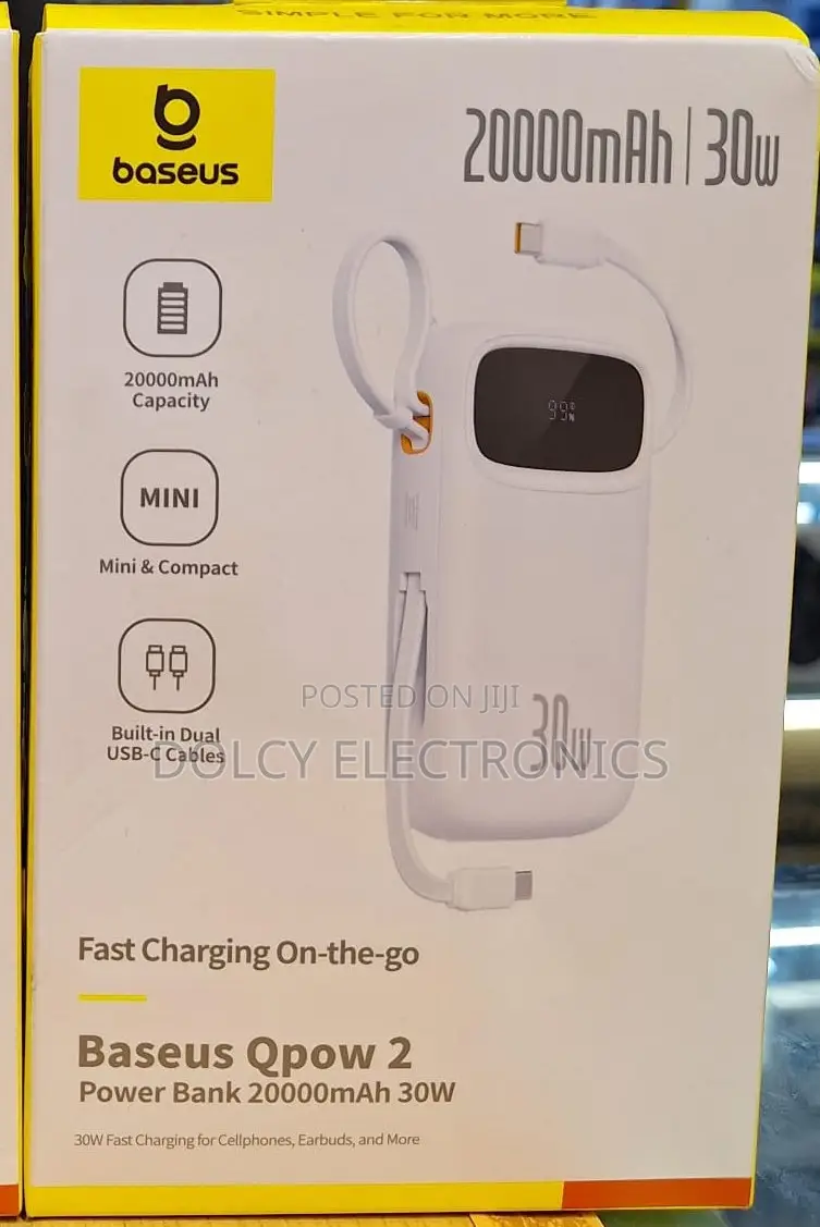 Baseus Qpow 2 20,000mah,30w Power Bank.