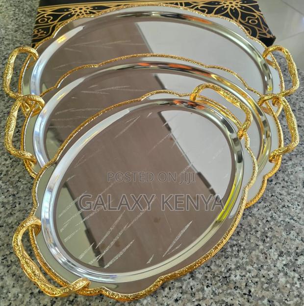 Home Decor Elegant Serving Trays (3pcs Set)