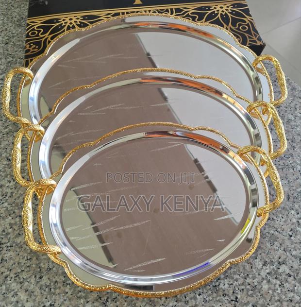 Home Decor Elegant Serving Trays (3pcs Set) - thumbnail 2