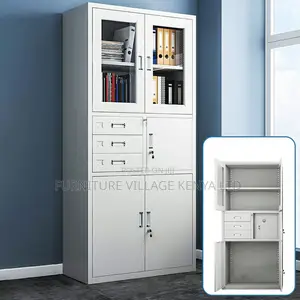 2-door Steel Office Storage Cabinet With Safe