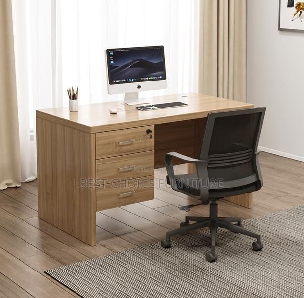 0.9m Customized Durable Wooden Office Desk With Storage - thumbnail 2