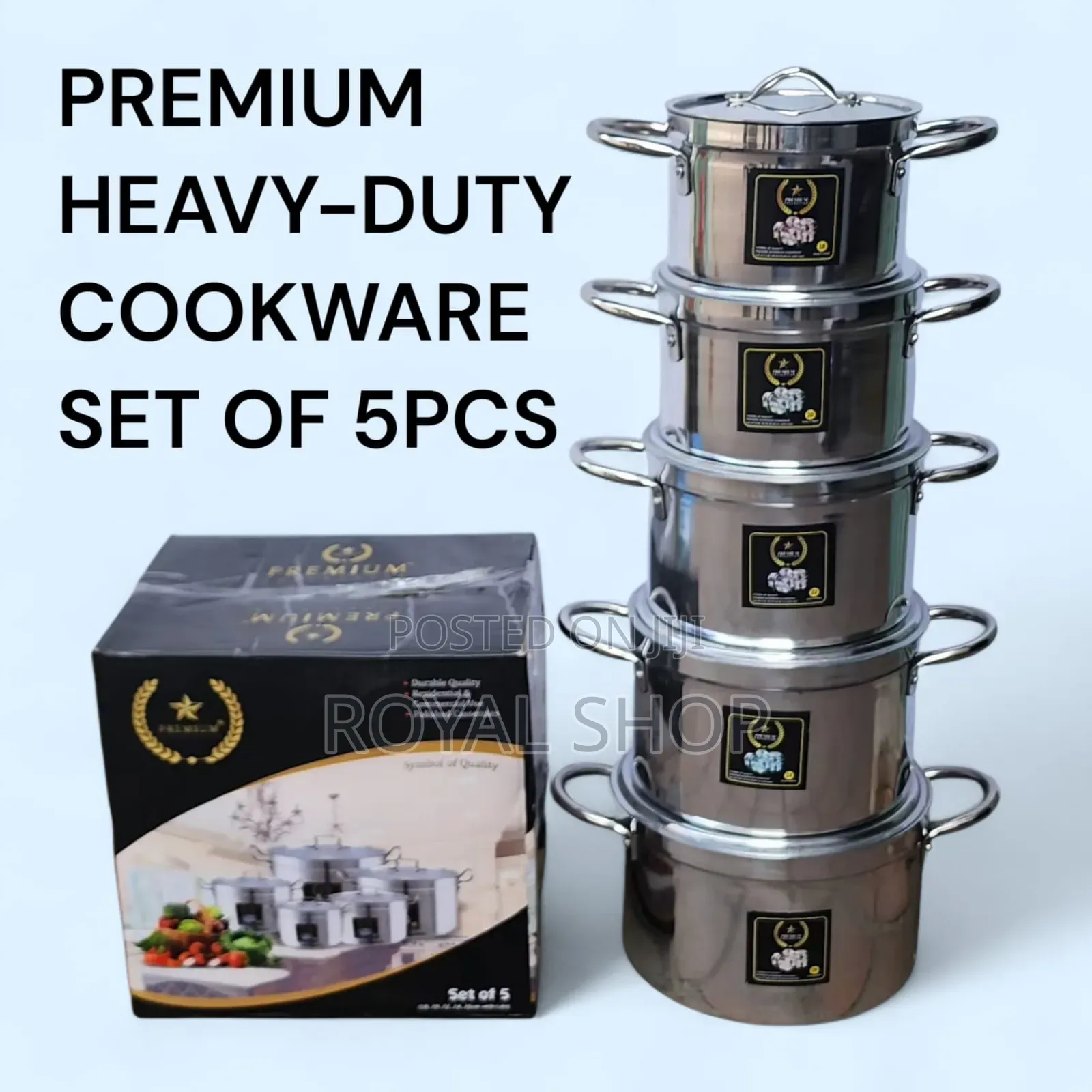 Cookware 5pc Aluminium Sufuria