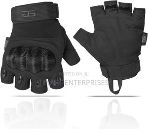 Fingerless Knuckle Tactical Gloves for Men - Motorcycle Gloves - thumbnail 2