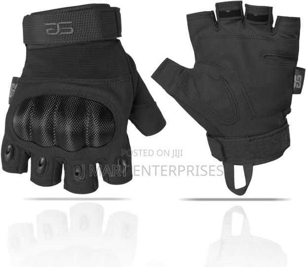 Fingerless Knuckle Tactical Gloves for Men - Motorcycle Gloves - main view