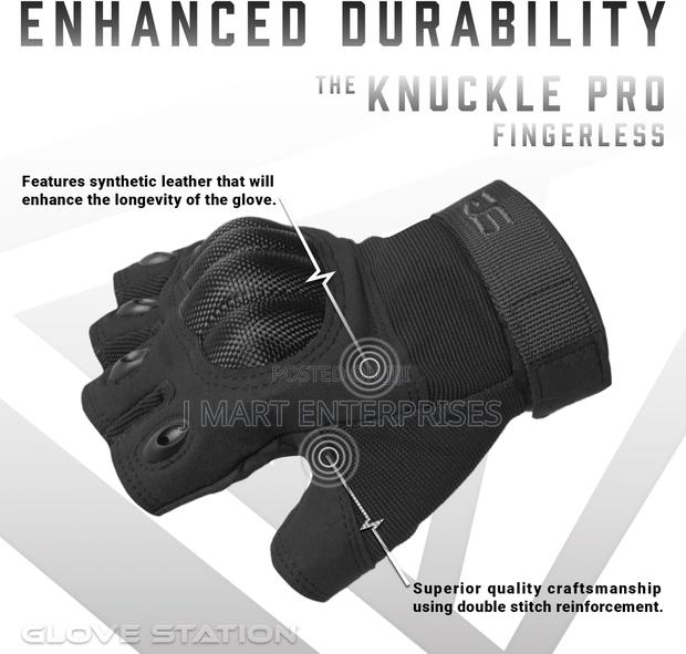 Fingerless Knuckle Tactical Gloves for Men - Motorcycle Gloves - thumbnail 3