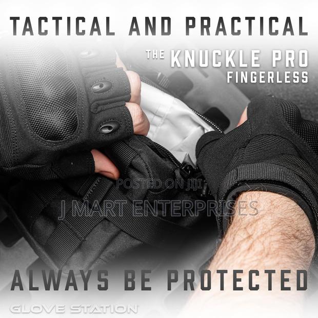 Fingerless Knuckle Tactical Gloves for Men - Motorcycle Gloves - thumbnail 4
