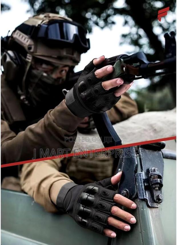 Fingerless Tactical Gloves – Men Women, - thumbnail 3