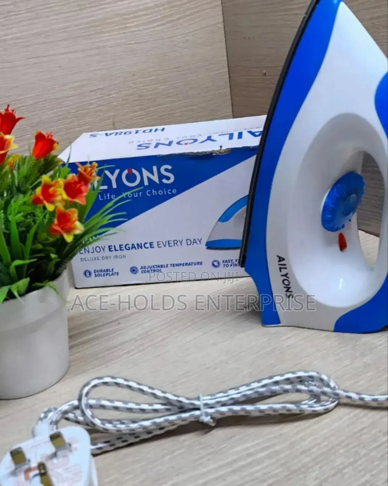 Plastic Dry Iron - Ailyons Non Stick Teflon Plate