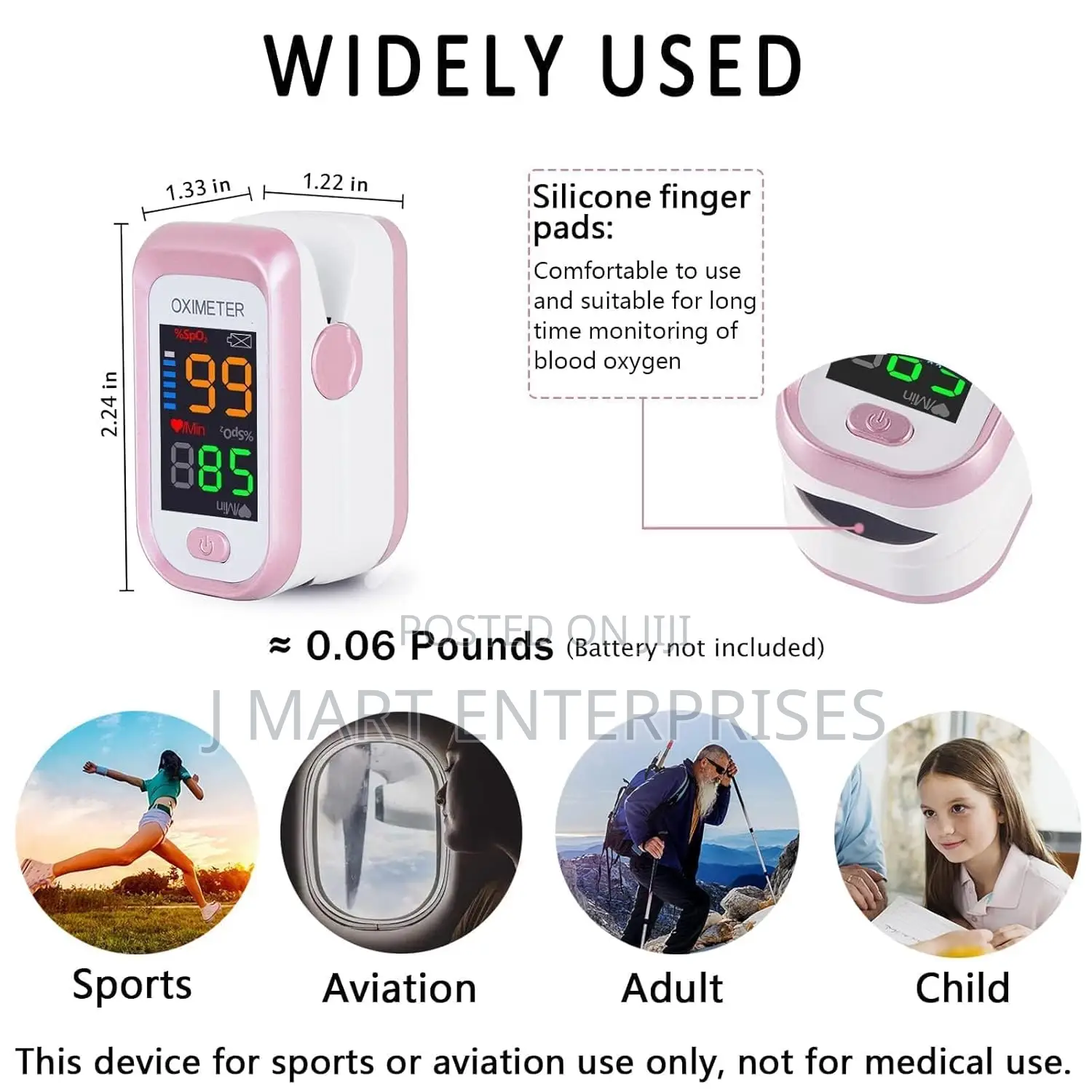 Pulse Oximeter Fingertip, Blood Oxygen Saturation Monitor