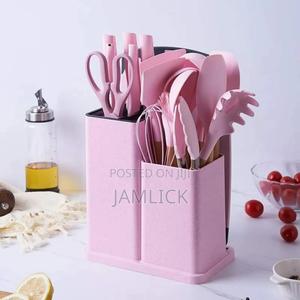 Pink 19pc Silicone Spoon Set - Jf - thumbnail 2