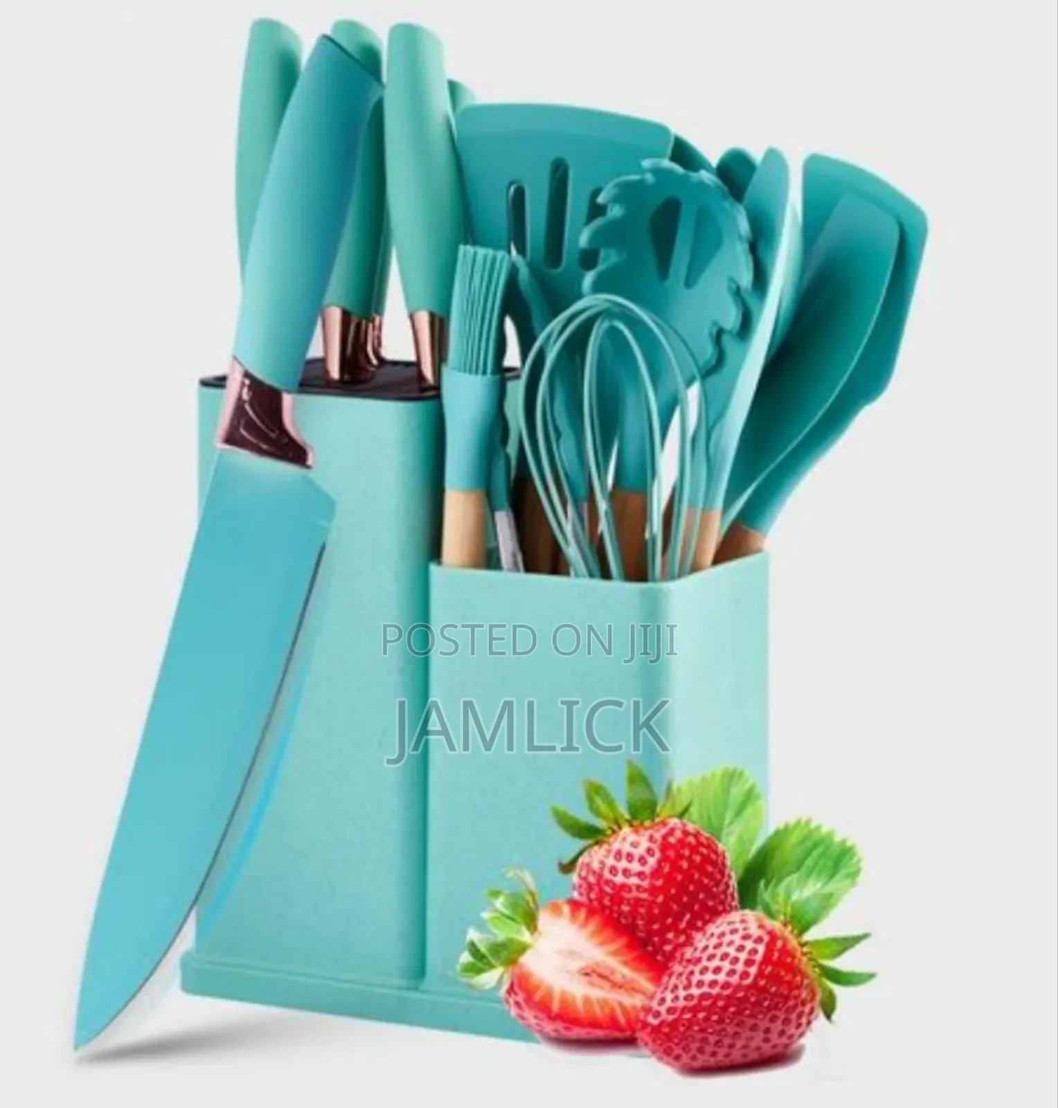 Green 19pc Silicone Spoon Set - Jf