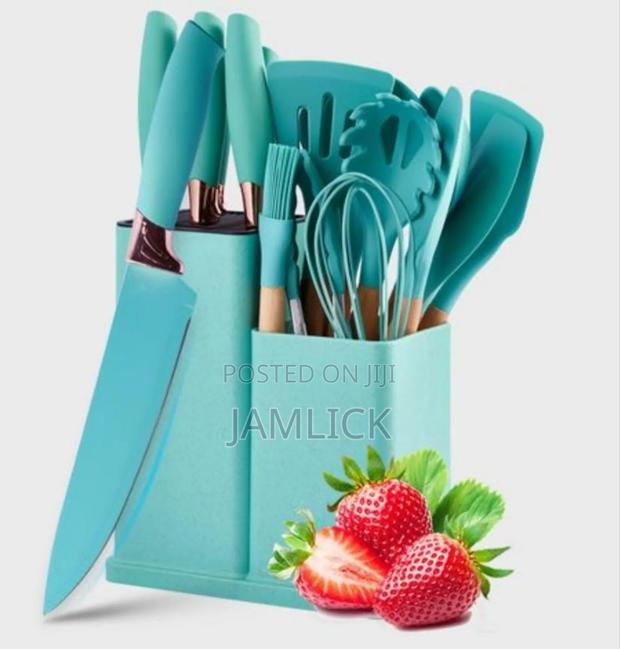 Green 19pc Silicone Spoon Set - Jf