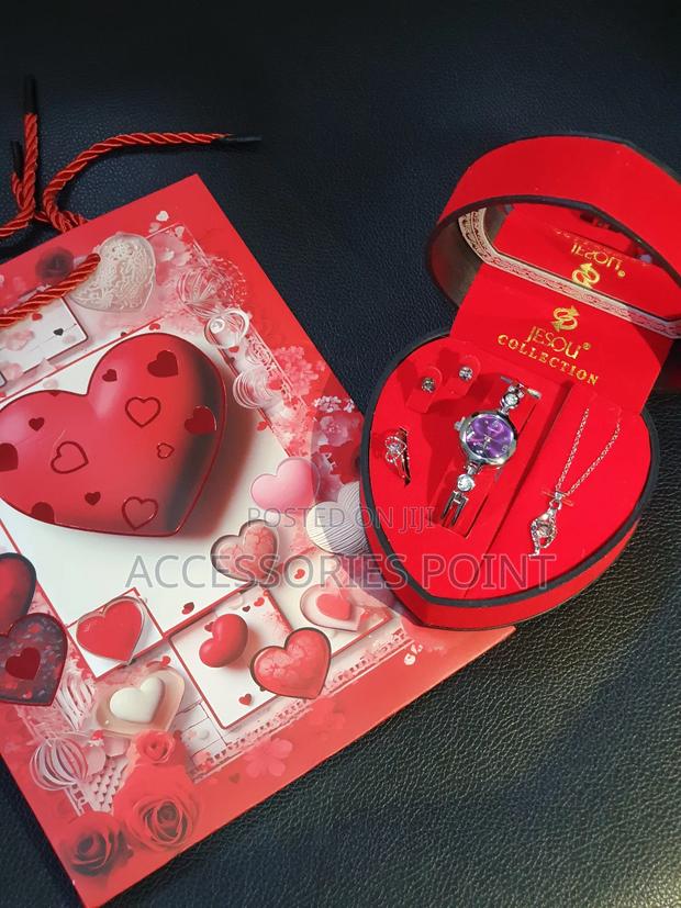 5 in 1 Ladies Valentines Jewellery Gift Set for Women With a Gift Bag