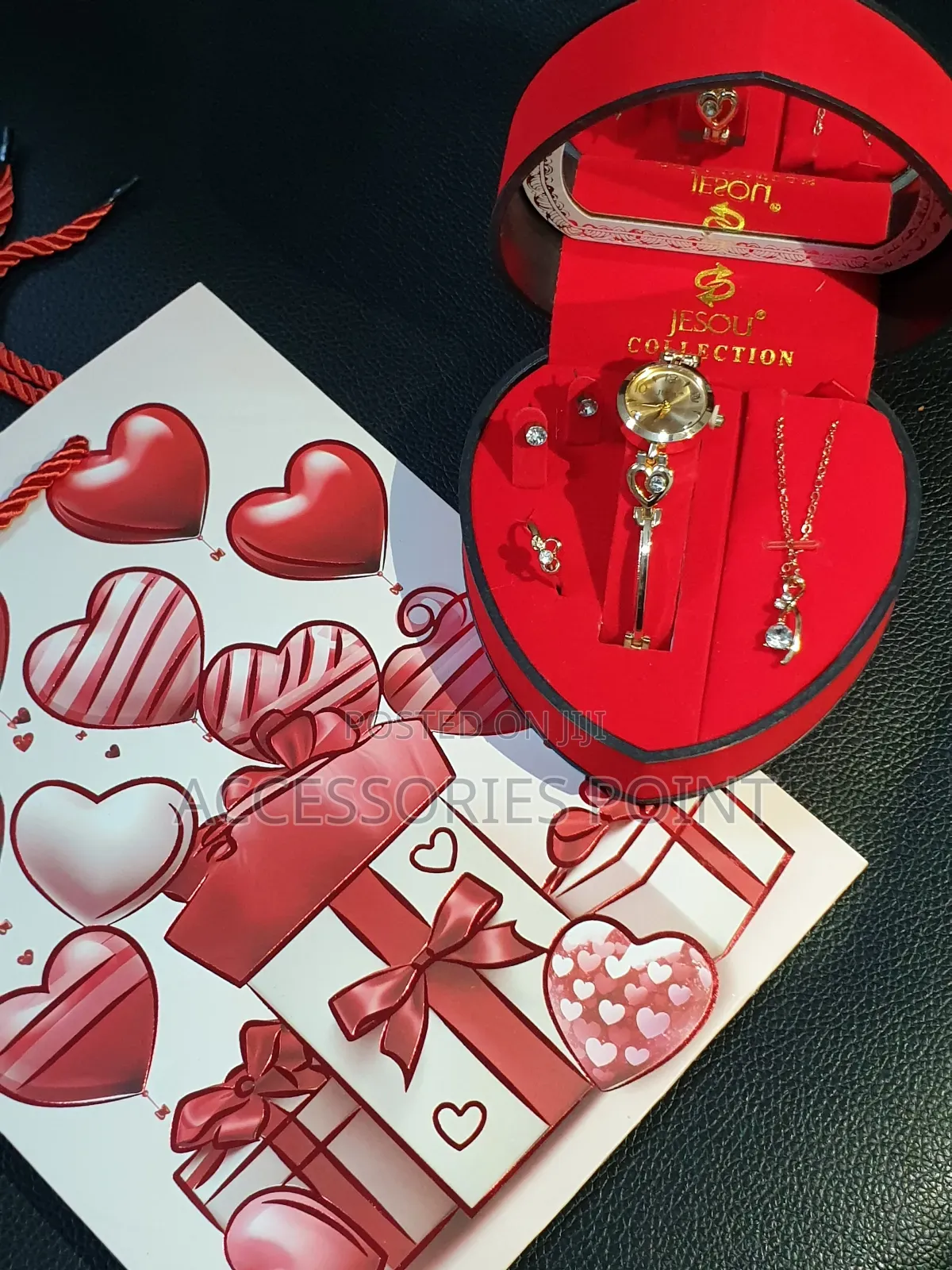 Ladies Gift Set, Mothers Day, Necklace,Earrings,Ring,Watch Gift Box
