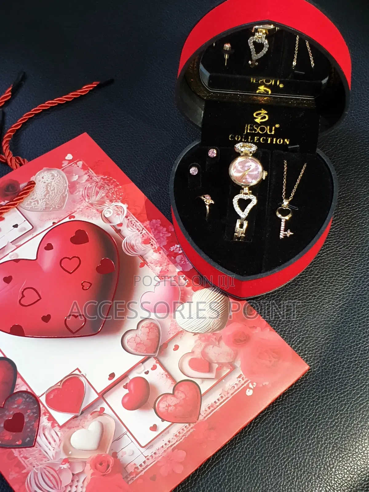 Ladies Gift Set, Mothers Day, Necklace,Earrings,Ring,Watch Gift Box