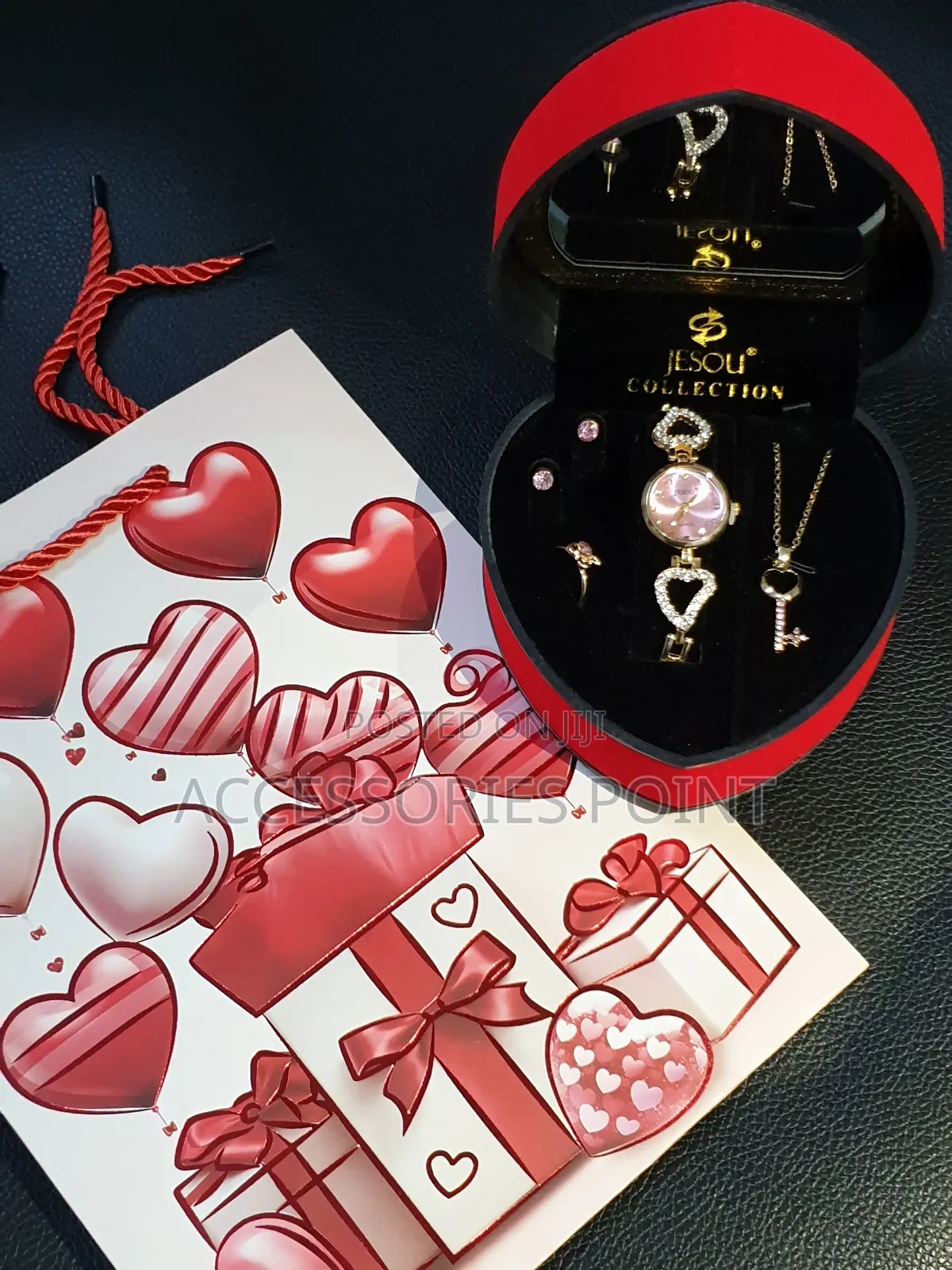 Ladies Gift Set, Mothers Day, Necklace,Earrings,Ring,Watch Gift Box