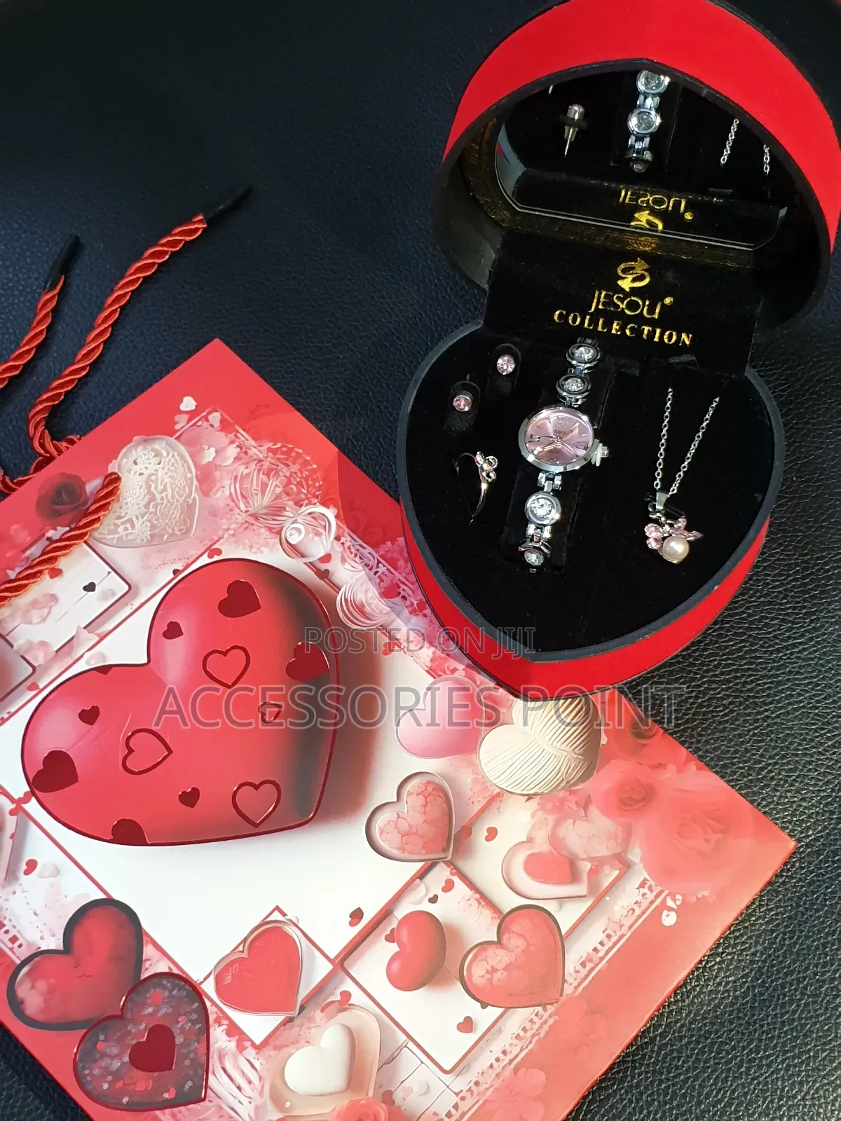Ladies Gift Set, Mothers Day, Necklace,Earrings,Ring,Watch Gift Box