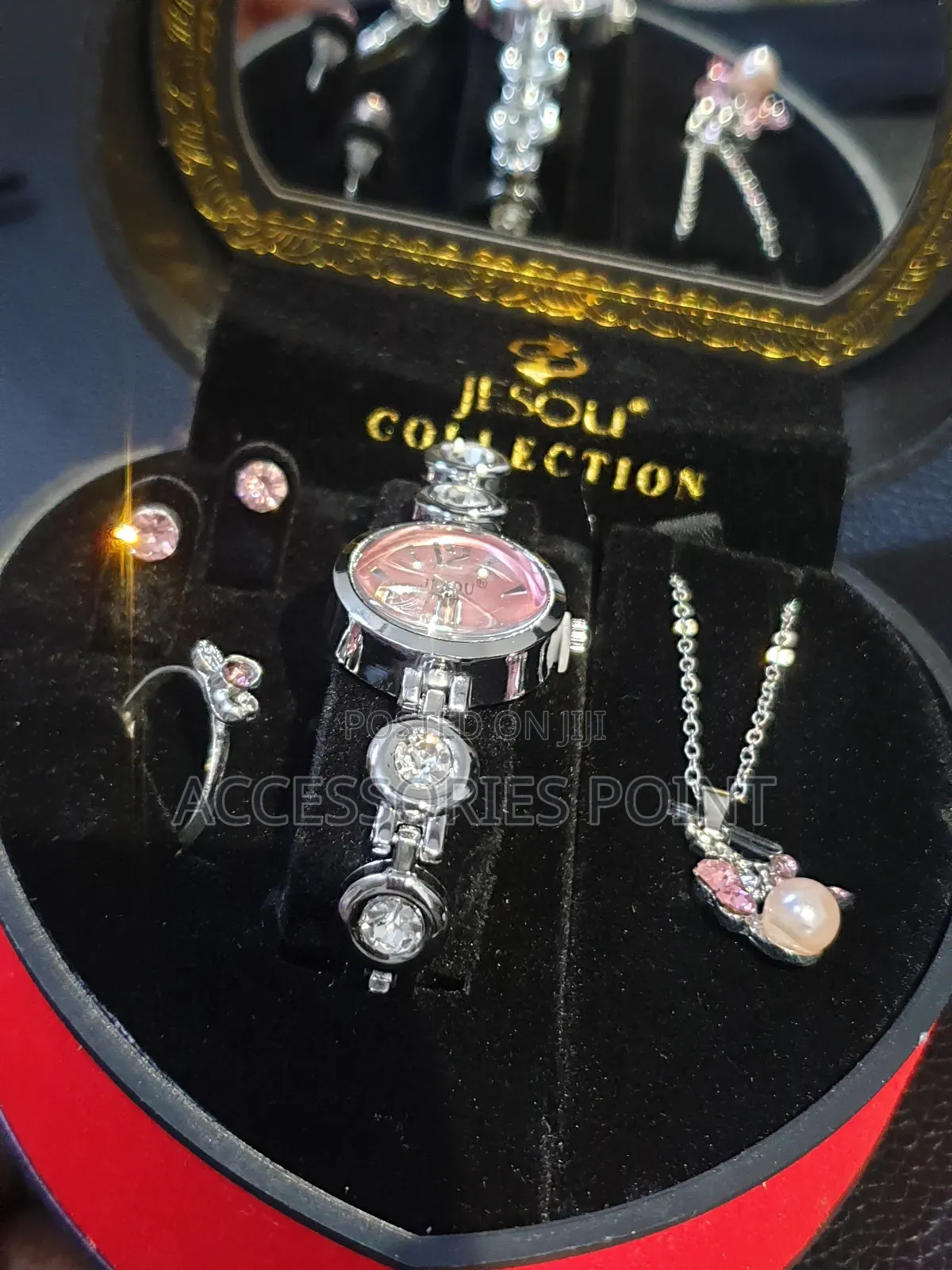 Ladies Gift Set, Mothers Day, Necklace,Earrings,Ring,Watch Gift Box
