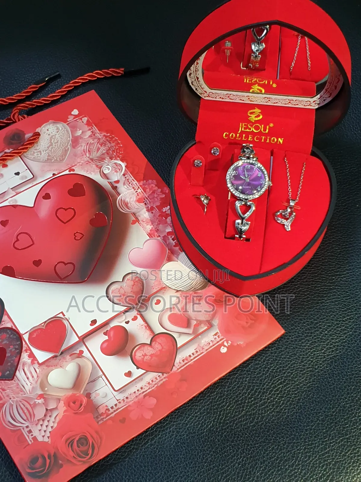 Ladies Gift Set, Mothers Day, Necklace,Earrings,Ring,Watch Gift Box