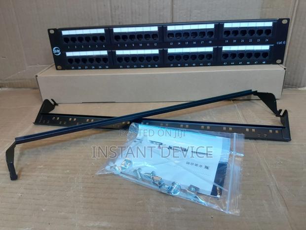 48 Port Cat6 Patch Panel 1u 19 Inch Rack Mount - main view