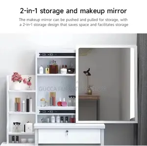 White Luxury Makeup Vanity Dressing Table