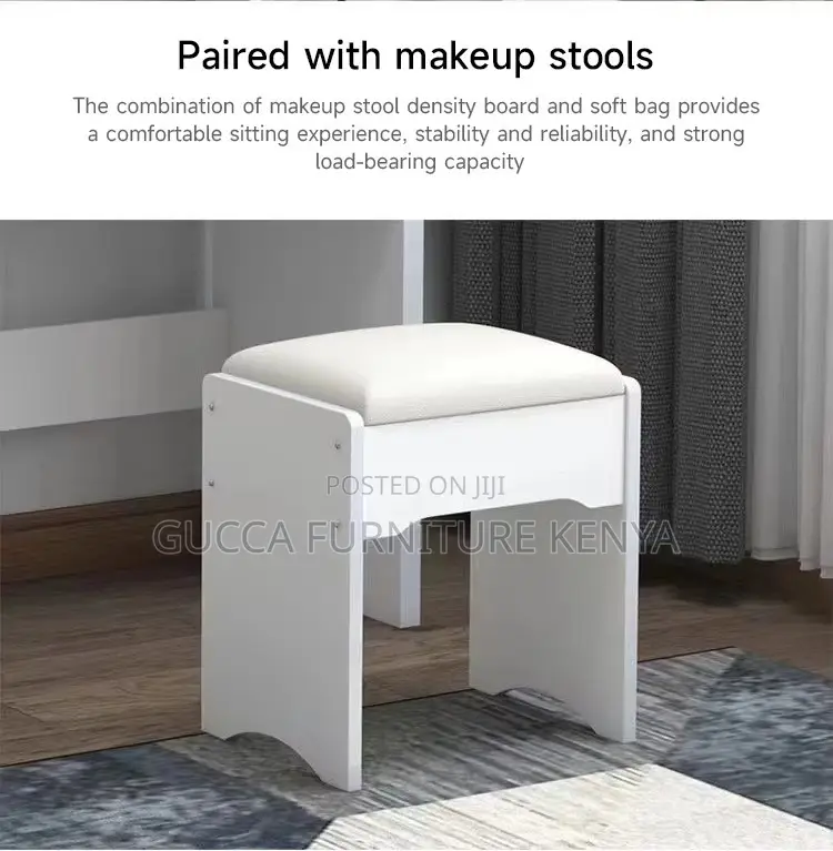White Luxury Makeup Vanity Dressing Table