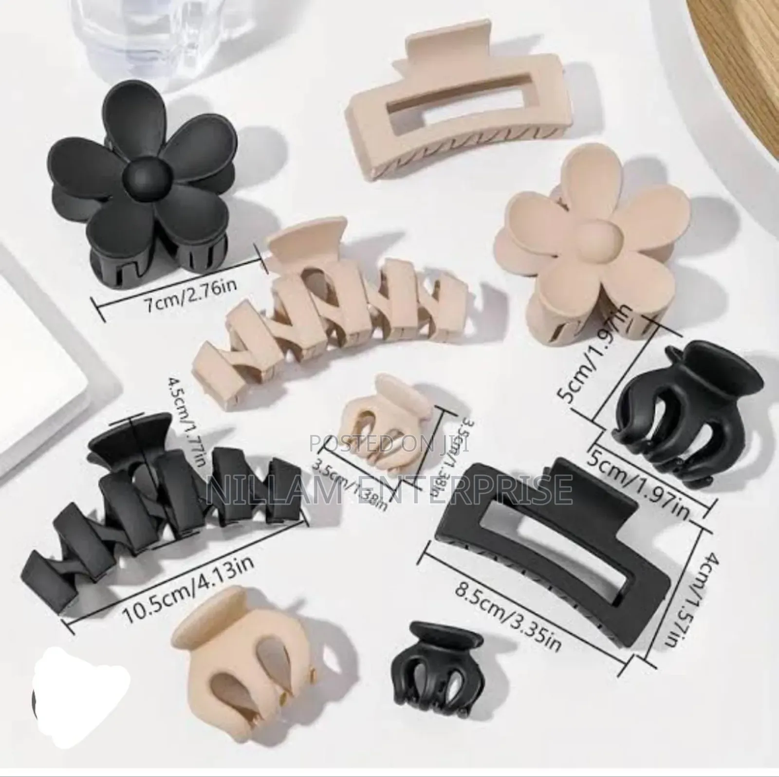 10-Piece Geometric Flower Hair Claw Set*