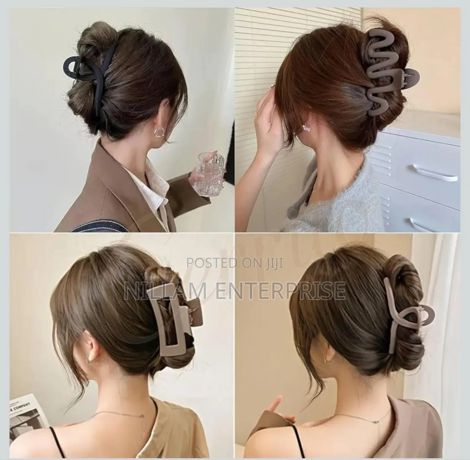 10-Piece Geometric Flower Hair Claw Set*
