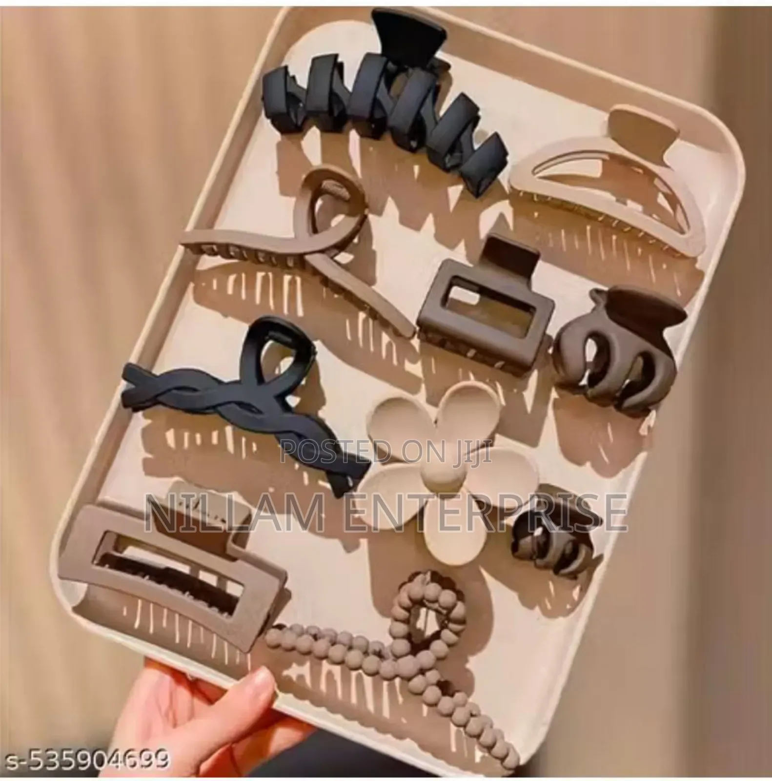 10-Piece Geometric Flower Hair Claw Set*