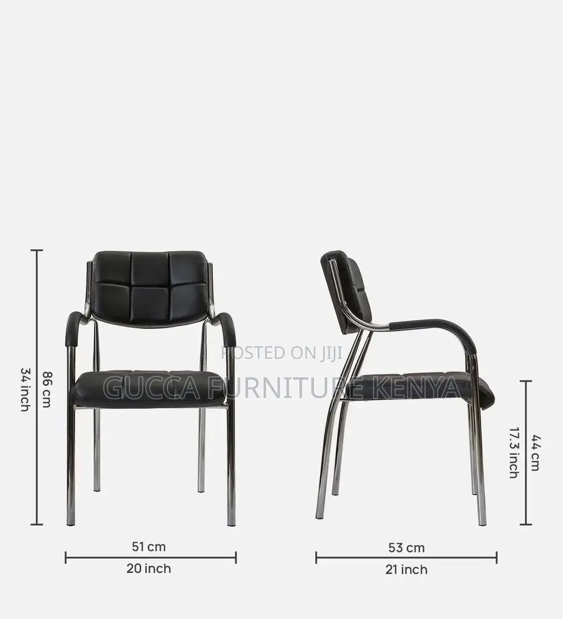 Mid Back Leather Catalina Visitor Office Chair