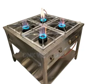 Surprising Modernized Stainless Four Burners Gas Cooker