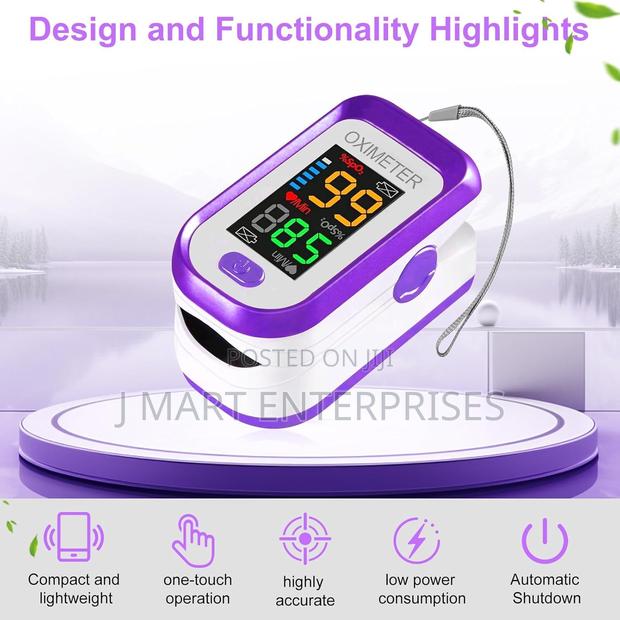 Pulse Oximetr, Oximeter With Aaa Battery Lanyard - thumbnail 2