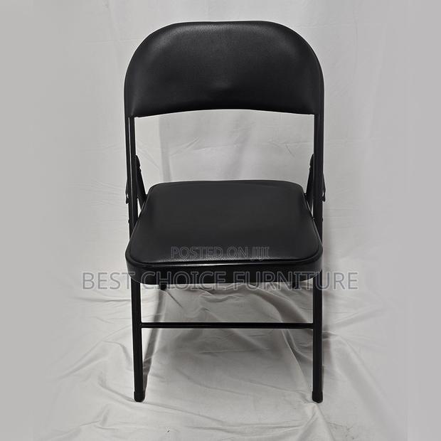 Office Chair; Metal Frame Durable Leather Pad Foldable Visitor's Chair - thumbnail 9