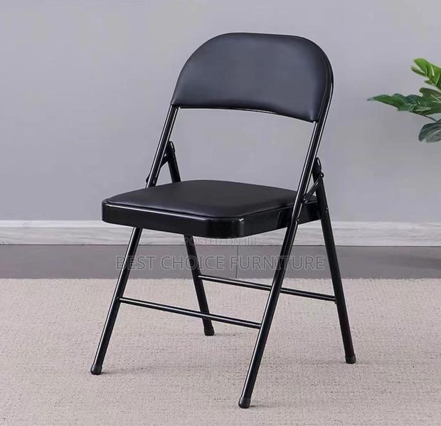 Office Chair; Metal Frame Durable Leather Pad Foldable Visitor's Chair - thumbnail 13