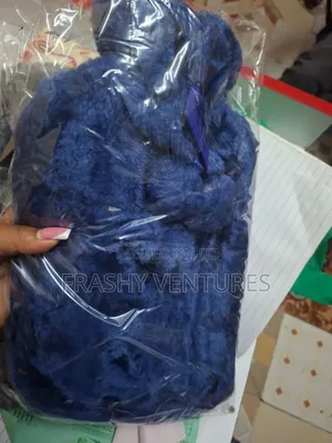 Rubber Fluffy Blue Hot Water Bottle