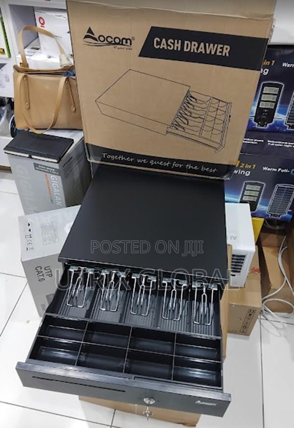 Steel Cash Register Drawer Five Compartment Money Box