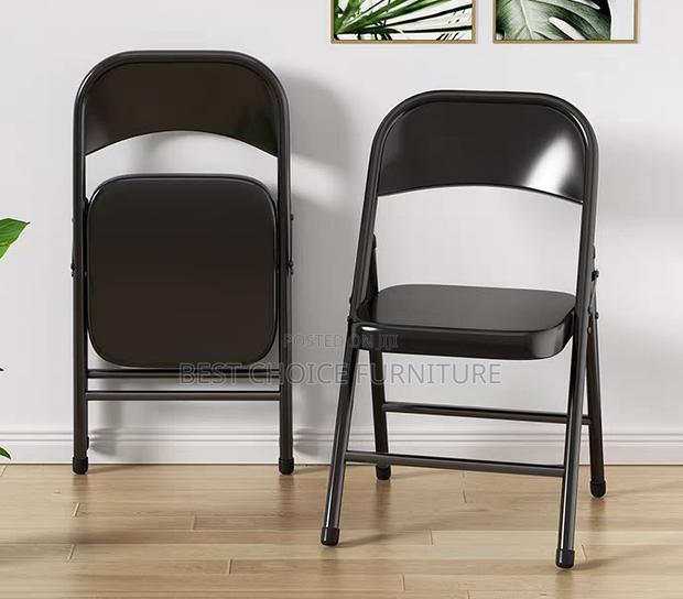 Office Chair; Metal Frame Durable Leather Pad Foldable Visitor's Chair - thumbnail 16
