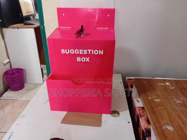 Pink Suggestion Box With Lock - main view