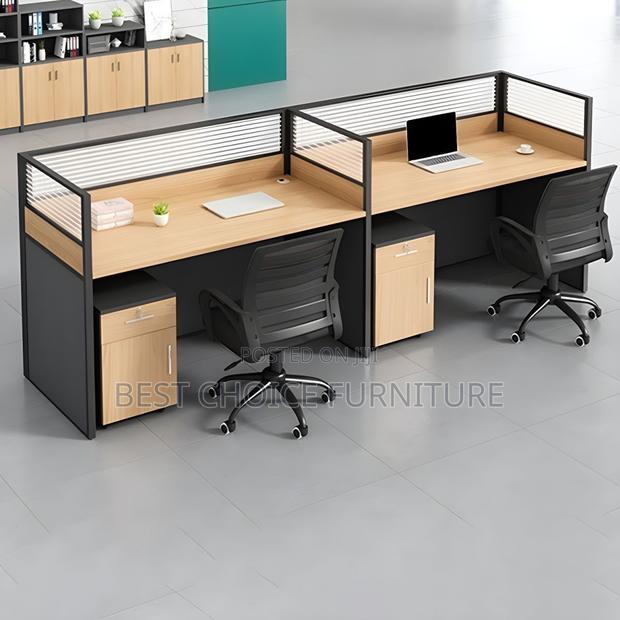 Office Workstation; 2 Way Modern Design Cubic MDF Office Workstation - thumbnail 21