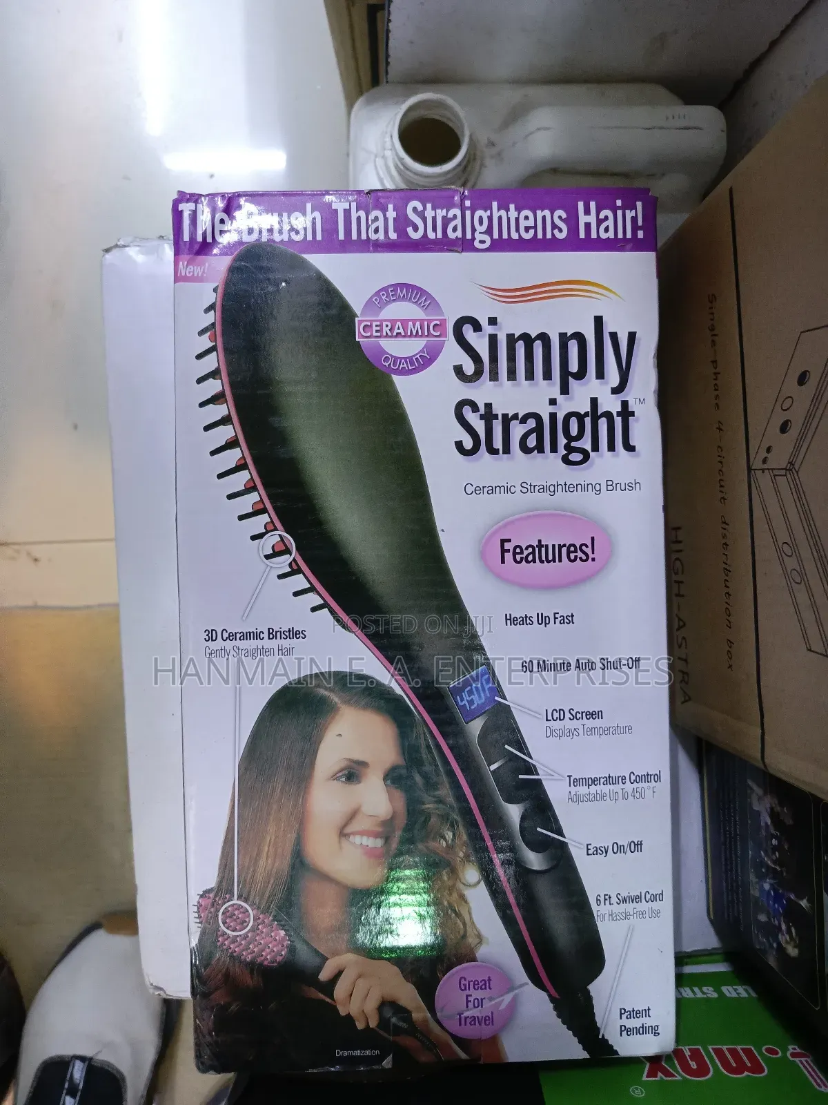 3d Ceramics Hair Brush Straightener