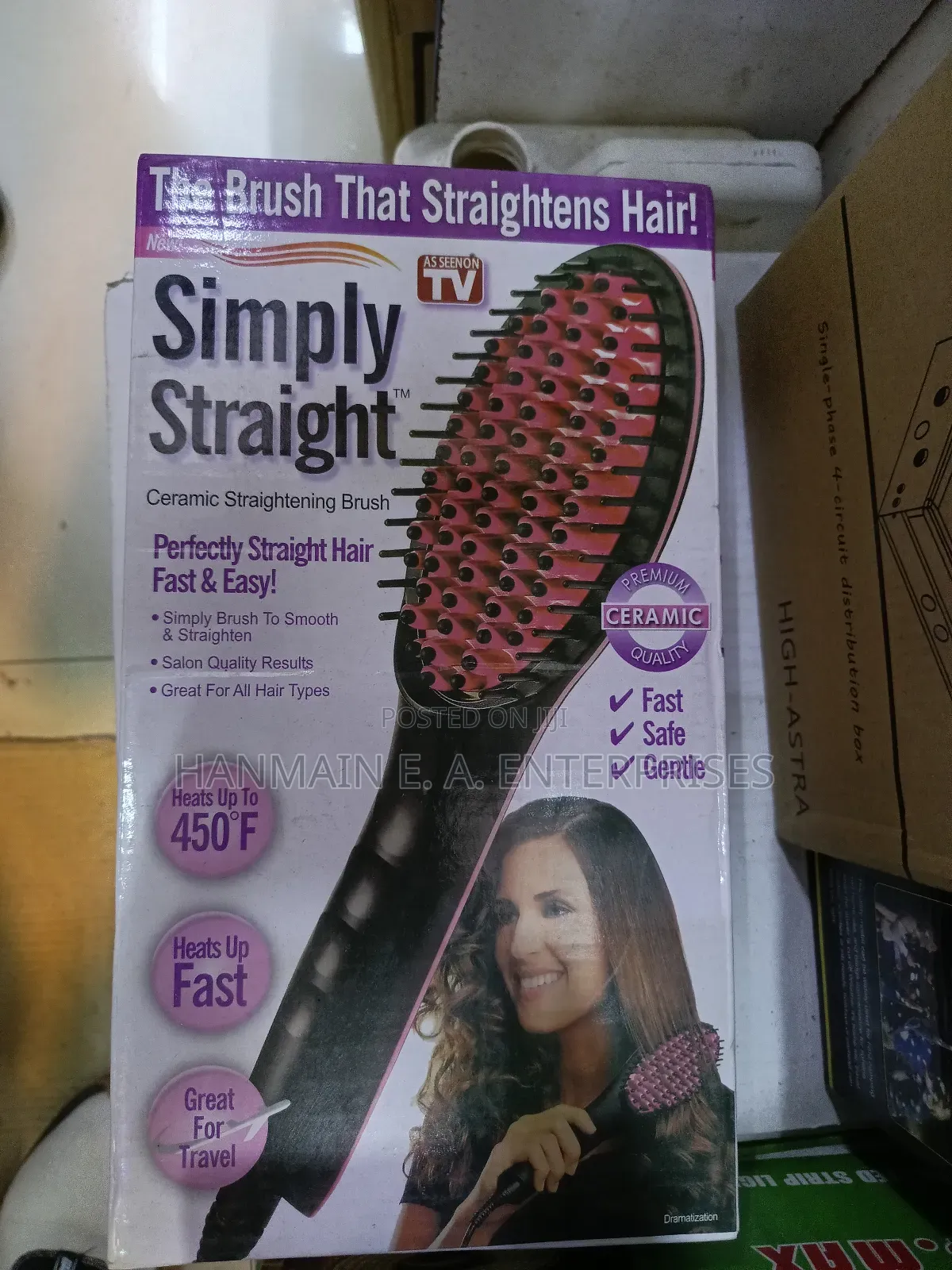3d Ceramics Hair Brush Straightener