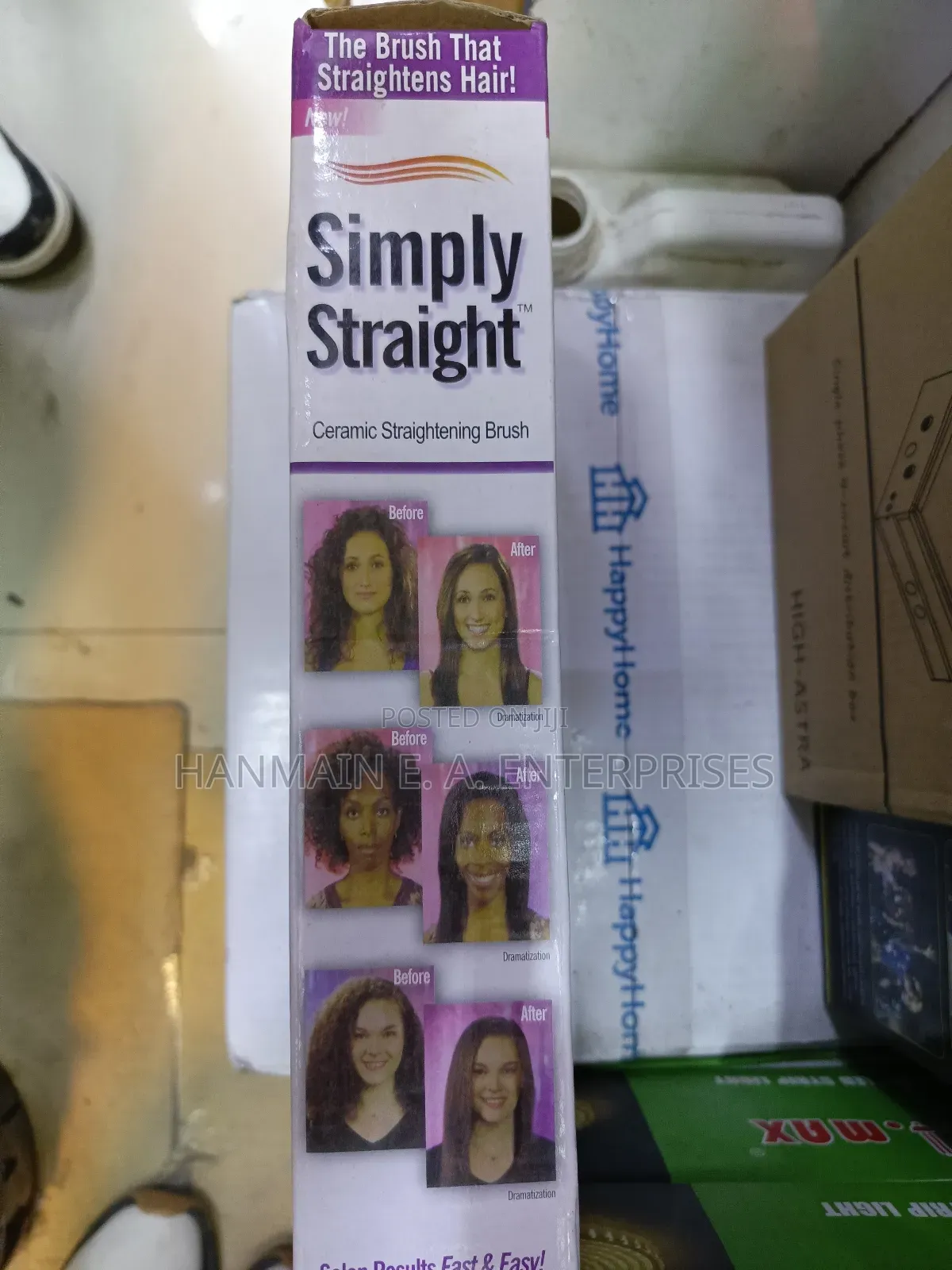 3d Ceramics Hair Brush Straightener