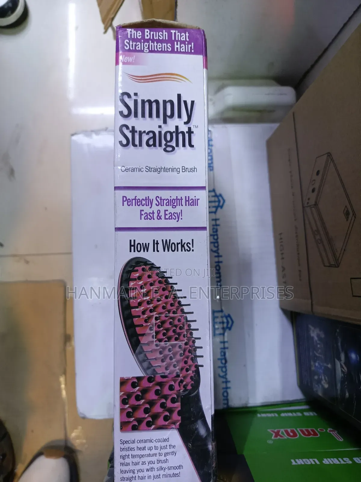 3d Ceramics Hair Brush Straightener