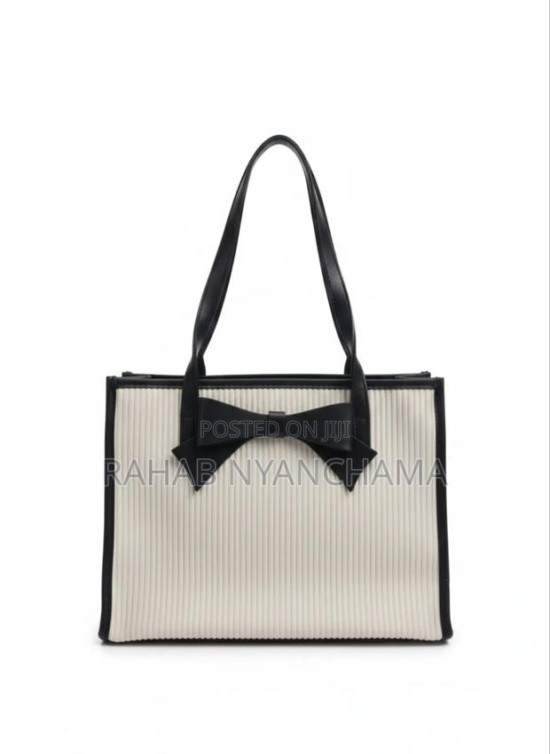 Black and White Tote Bag - main view