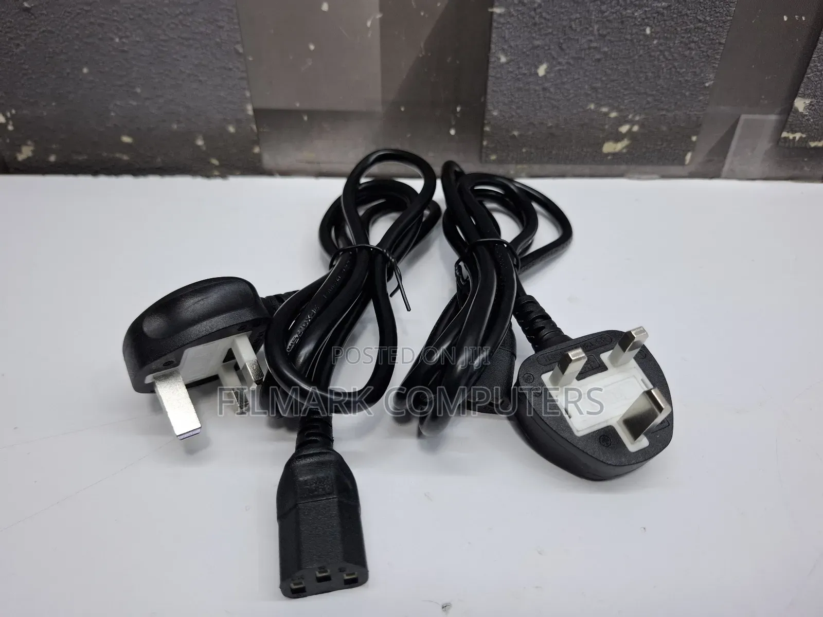 Quality White Fused Computer Desktop Cpu And Monitor Power Cable
