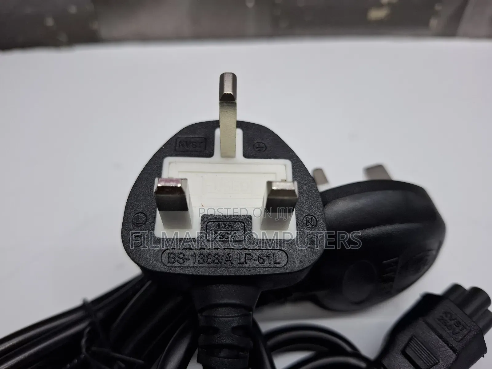 Quality White Fused Computer Desktop Cpu And Monitor Power Cable