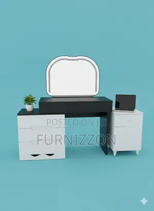 Modern Dressing Table With Mirror and Storage