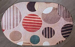 Oval Shaped 3d Rubber Bottom Doormat - Tr